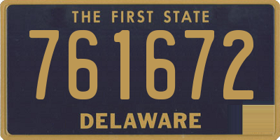 DE license plate 761672
