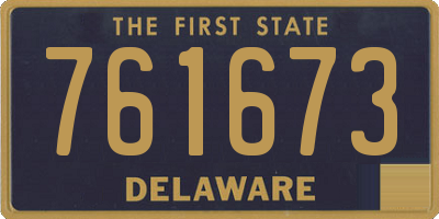 DE license plate 761673