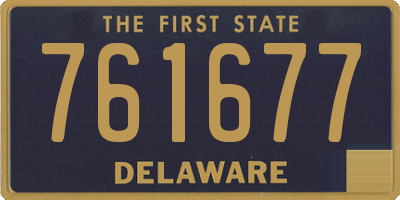 DE license plate 761677