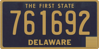 DE license plate 761692