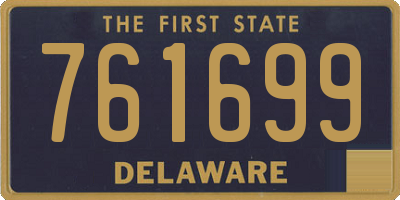 DE license plate 761699