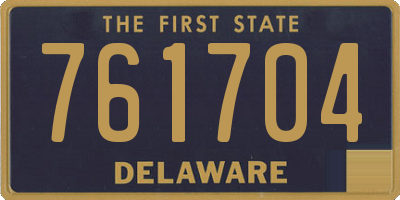 DE license plate 761704