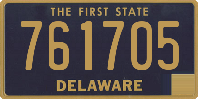 DE license plate 761705