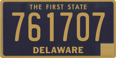 DE license plate 761707