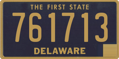 DE license plate 761713