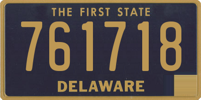 DE license plate 761718