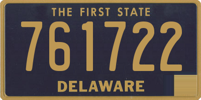 DE license plate 761722