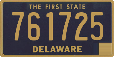 DE license plate 761725