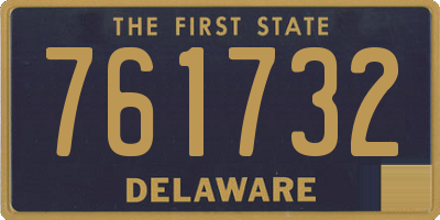 DE license plate 761732