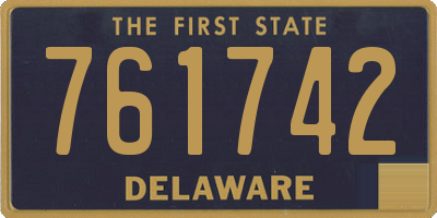 DE license plate 761742