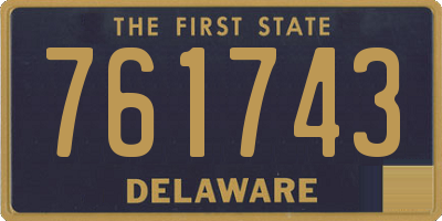 DE license plate 761743