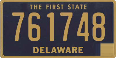 DE license plate 761748