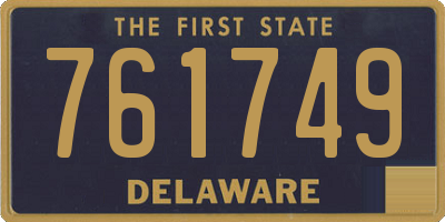 DE license plate 761749