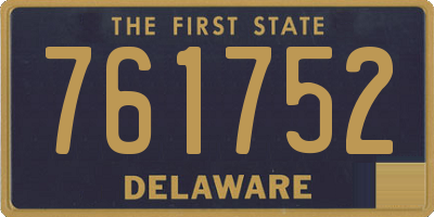 DE license plate 761752