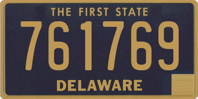 DE license plate 761769