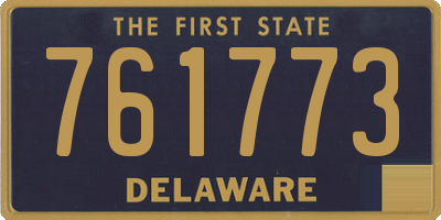 DE license plate 761773