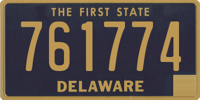 DE license plate 761774