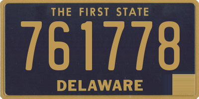 DE license plate 761778