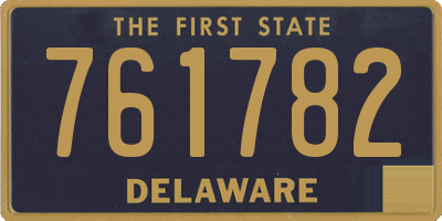 DE license plate 761782
