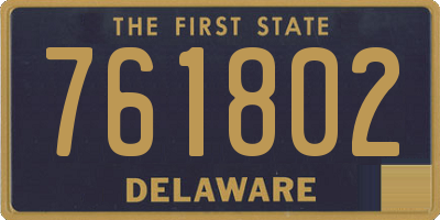 DE license plate 761802