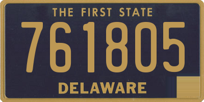 DE license plate 761805