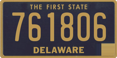 DE license plate 761806