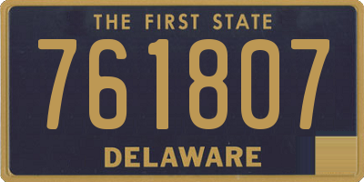 DE license plate 761807
