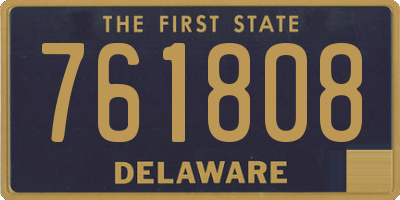 DE license plate 761808