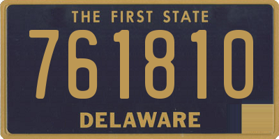 DE license plate 761810