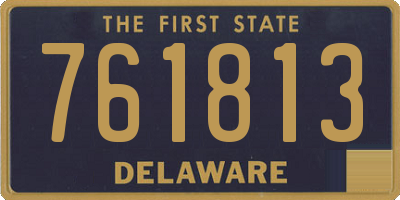 DE license plate 761813