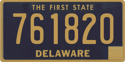 DE license plate 761820