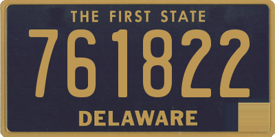 DE license plate 761822