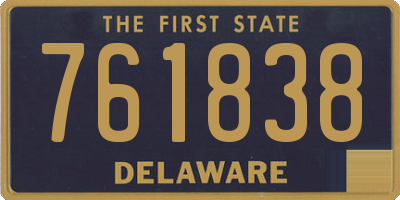 DE license plate 761838