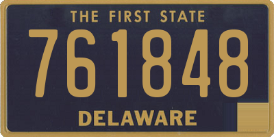 DE license plate 761848