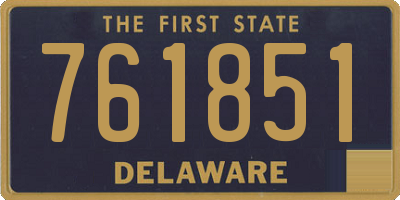 DE license plate 761851