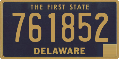 DE license plate 761852