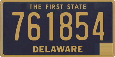DE license plate 761854
