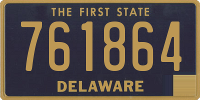 DE license plate 761864