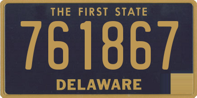 DE license plate 761867
