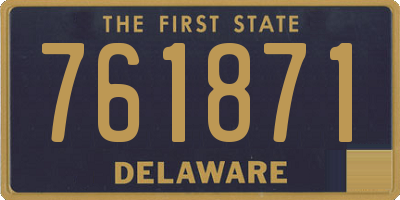 DE license plate 761871