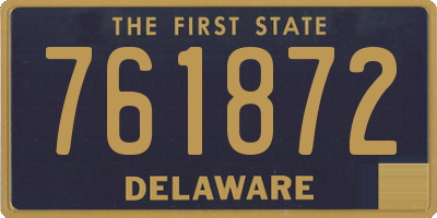 DE license plate 761872