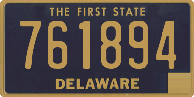 DE license plate 761894