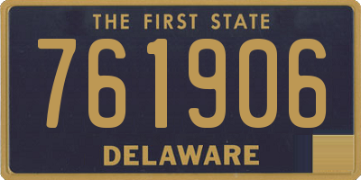 DE license plate 761906
