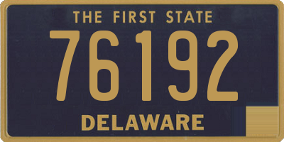 DE license plate 76192