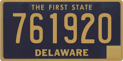 DE license plate 761920