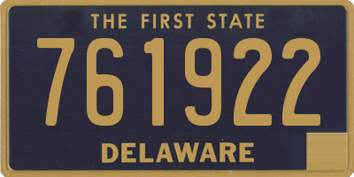DE license plate 761922