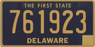 DE license plate 761923