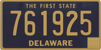 DE license plate 761925