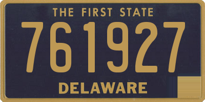 DE license plate 761927