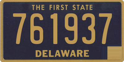 DE license plate 761937
